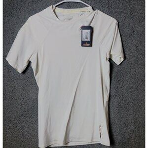 TOMMIE COPPER Shirt Mens Medium Shoulder Centric Support White Short Sleeve